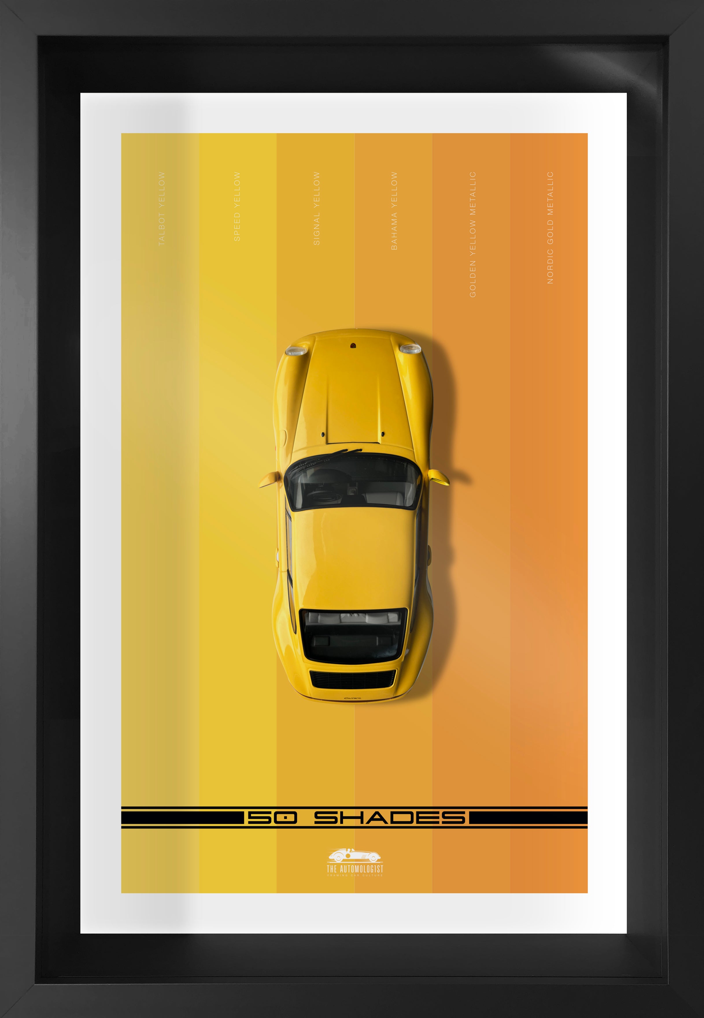 Porsche 911 Yellow - 40x60