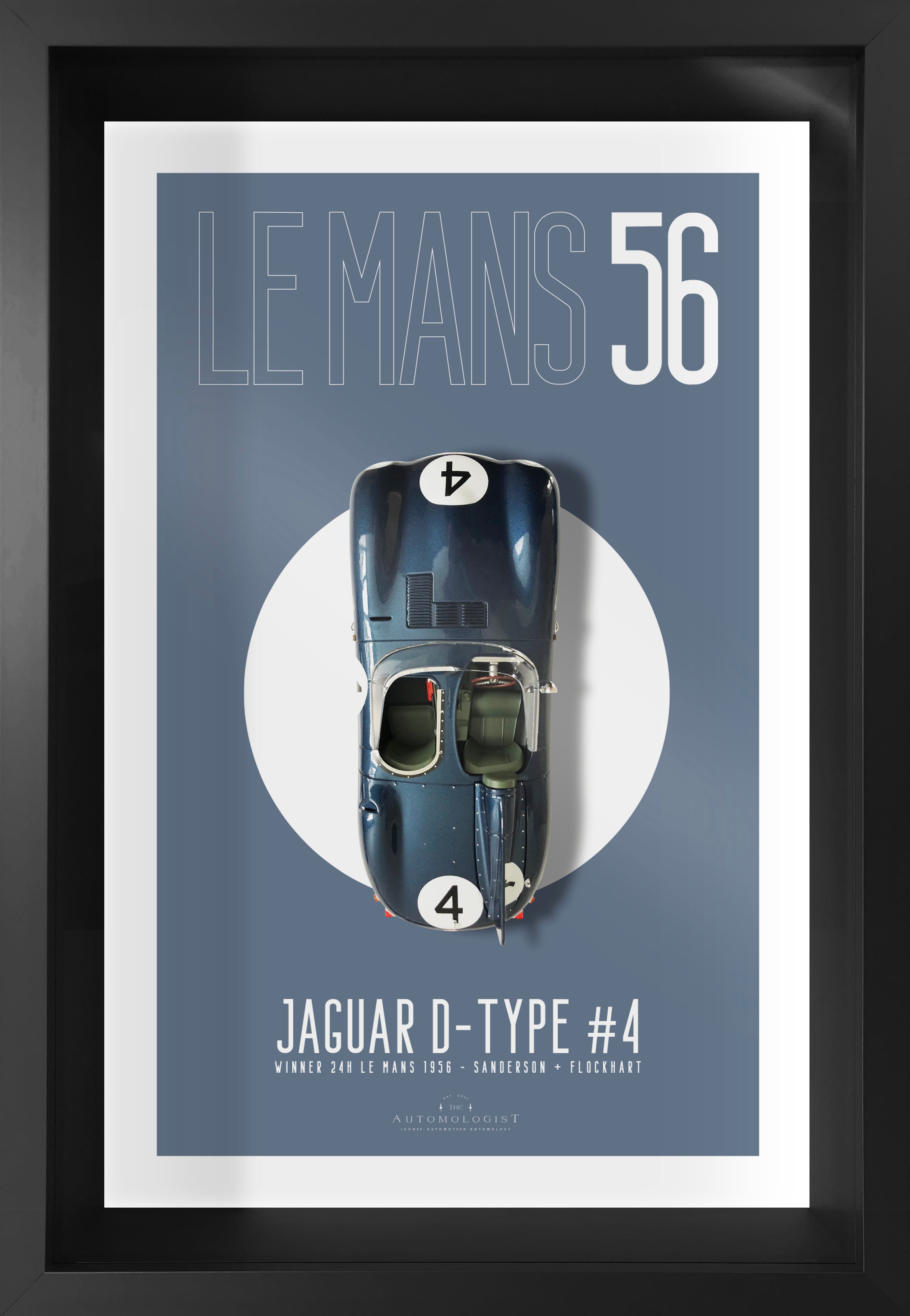 Jaguar D-Type Blue - 40x60