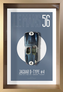 Jaguar D-Type Blue - 40x60