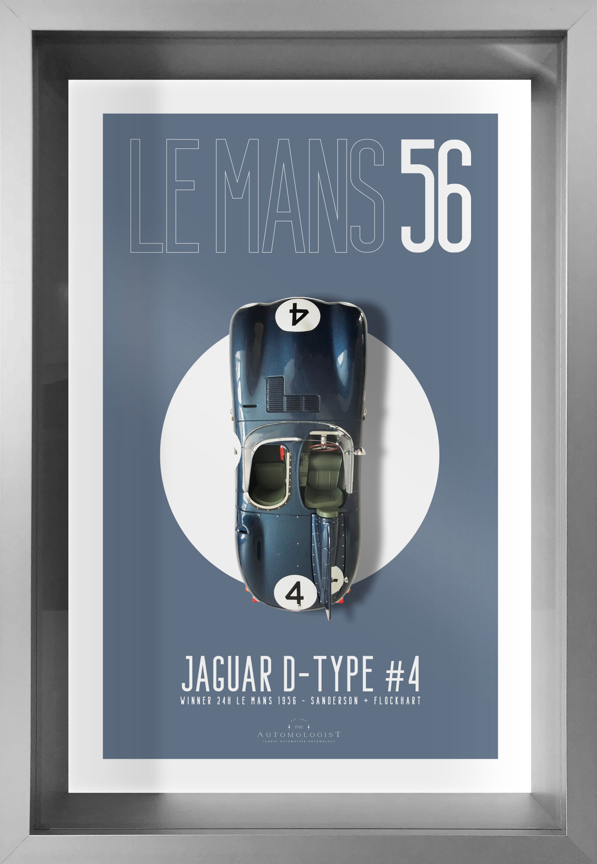 Jaguar D-Type Blue - 40x60