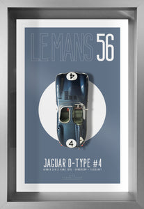 Jaguar D-Type Blue - 40x60